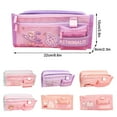 thumbnail image 2 of Pencil Case Pen Pencil Bag Pencil Box Stationery Pencil Pouch,Large-capacity Multi-function Pencil Case Three-layer Stationery Bag Pencil Case, 2 of 9