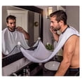 thumbnail image 2 of Beard Bib Apron For Men, Beard Bib Hair Catcher Valentines Day Gifts Gift Beard Trimming Catcher Bib For Shaving & Hair Clippings,Non Stick Hair Cape Cloth Waterproof With 2 Suction Cups Gift For Men, 2 of 7