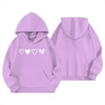 thumbnail image 4 of Girl Hoodie Valentines Sweatshirt Long Sleeve Heart Sweatshirt Crew Neck Pullover Sweatshirt 7-8 Years Girl Clothes, 4 of 4