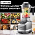 thumbnail image 4 of AMZCHEF Professional Blender for Smoothies,4 Functions,1800W Smoothie Blender,63 Oz Pitcher/20-Oz To-go Cup，Ice and Frozen Fruit,Self-Cleaning, 4 of 9