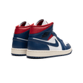 thumbnail image 3 of Jordan WOMENS AIR JORDAN 1 MID WMNS "Blue / Red" BQ6472 146 from Stadium Goods, 3 of 8
