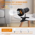 thumbnail image 4 of Lampara LED de Escritorio RONG LAN SUN 086 con Clip Metalica Ajustable 360 Grados Base E27, 4 of 5