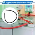 thumbnail image 7 of Unique Bargains 1 Pc 6 AWG Gauge 1.5FT Tinned Copper Battery Inverter Cable 3/8" Lug Black, 7 of 7