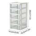 Moocorvic 5 Layer Desktop Drawer Mini Plastic Containers Transparent
