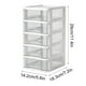 thumbnail image 3 of Organizador de cajas de almacenamiento de sobremesa de plástico | Cajón transparente multicapa para papelería, cosméticos, joyería, material de oficina | Material resistente a la ruptura | 1pc |, 3 of 4