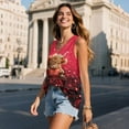 thumbnail image 3 of FUIALDOLG Highland Cow Tops Bling Red Love HeartsTank Tops for Women Lady Valentines Day Costume Sleeveless V Neck Vest Loose Fit Flowy T-Shirts Casual Athletic Golf T-shirt Basic Tee,3XL, 3 of 7