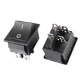 thumbnail image 2 of Uxcell 4 Pcs AC 250V 16A 125V 20A 4 Pin DPST Black On/OFF Rocker Switch, 2 of 2