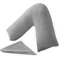 thumbnail image 1 of Stores Orthopaedic V-shaped Pillow Extra Cushioning Support For Head, Neck Back (grey, V-pillow With Cover), 1 of 4