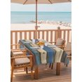 thumbnail image 2 of 60x120 Inch Outdoor Tablecloth with Umbrella Hole Zipper Rectangle Blue Beige Plank Rectangular Tablecloths Outside Waterproof Vintage Shabby Wooden Grain Patio Table Cloth Cover for Picnic Party, 2 of 8