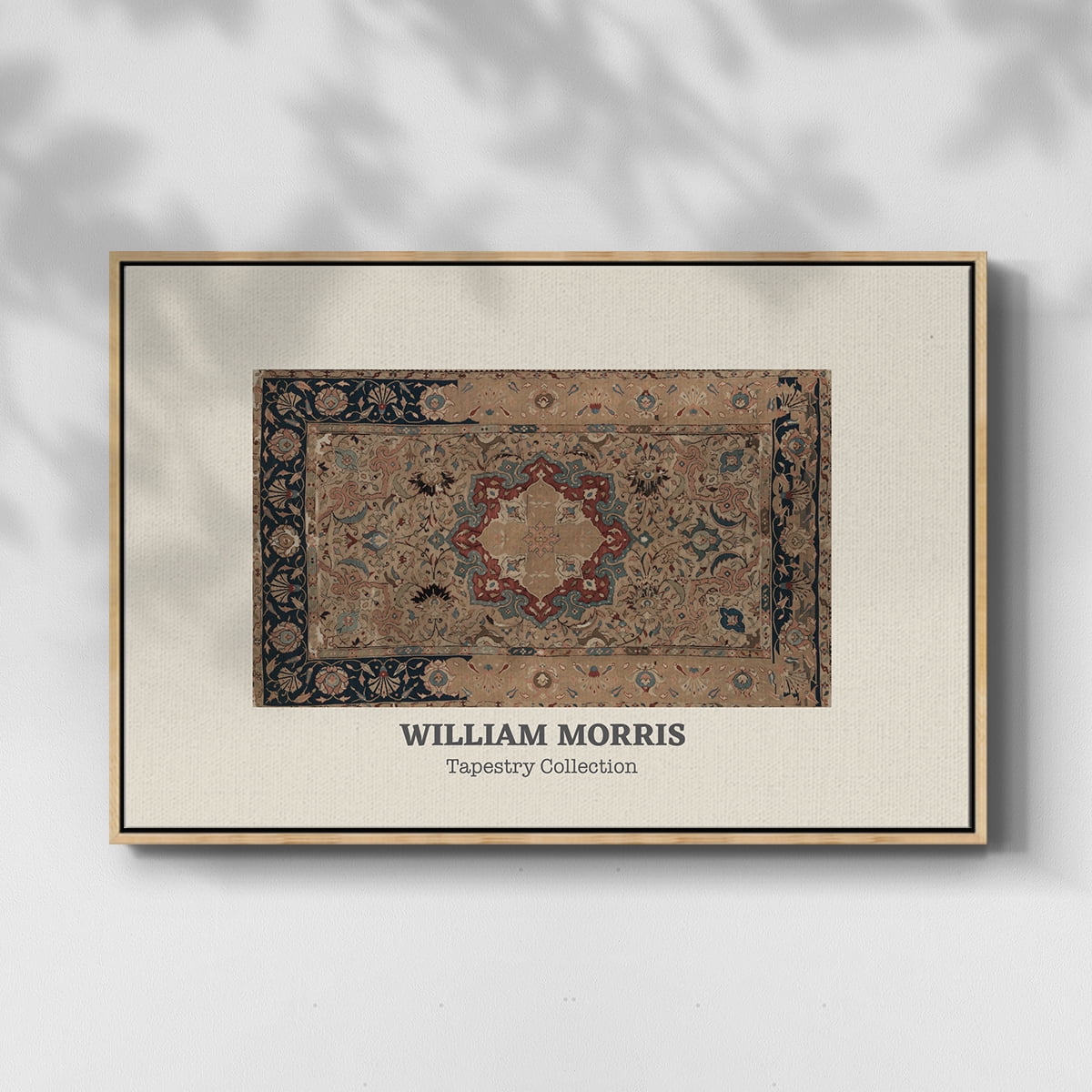 Vintage Abstract Print-XLVIII Framed in Natural Wood Wood Gallery Wrapped Canvas 27 in. x 41 in.
