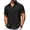 A-black, variant on Men's Beach Button Down Short Sleeve Beach Shirt Linen Breathable Stretch Wedding Untucked Shirts