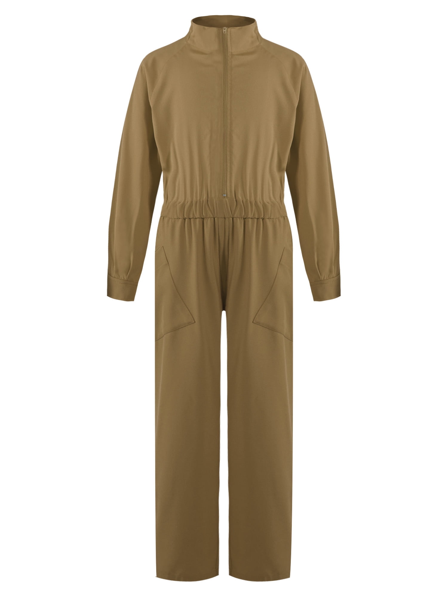 Jizyo Kids Girls Jumpsuit Long Sleeve Cargo Pants Rompers with