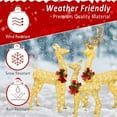 thumbnail image 4 of 3-Piece LED Lighted Christmas Deer Outdoor Yard Decorations, 2D Super Large Christmas Reindeer Decor, Outdoor Lighted Holiday Deer with 360 LED Displays for Front Yards Garden Lawn Patio, 4 of 8