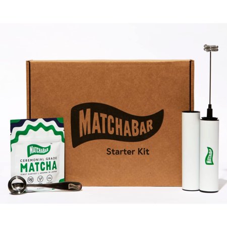 

UlaREYoy Matcha Starter Kit - Ceremonial Grade Matcha Green Tea Powder (1.05oz) Electric Rechargeable Matcha Whisk Matcha Dosing Scooper (1 Teaspoon) - Modern Matcha Tea Set