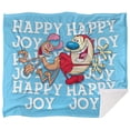 thumbnail image 2 of Ren and Stimpy Blanket, 50"x60" Happy Happy Joy Joy Silky Touch Sherpa Back Super Soft Throw Blanket, 2 of 5