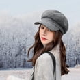 thumbnail image 2 of Ksopiavobs Newsboy Hats for Women Fashionable Newsboy Cap for Women Baker Boy Cap Winter Hats with Brim Cabbie Beret Hat, 2 of 7