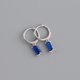 thumbnail image 1 of Pendientes de aro de acero inoxidable para mujer, aretes pequeños de circonita de cristal, Piercing de cartílago, joyería, 2 unidades, 1 of 4