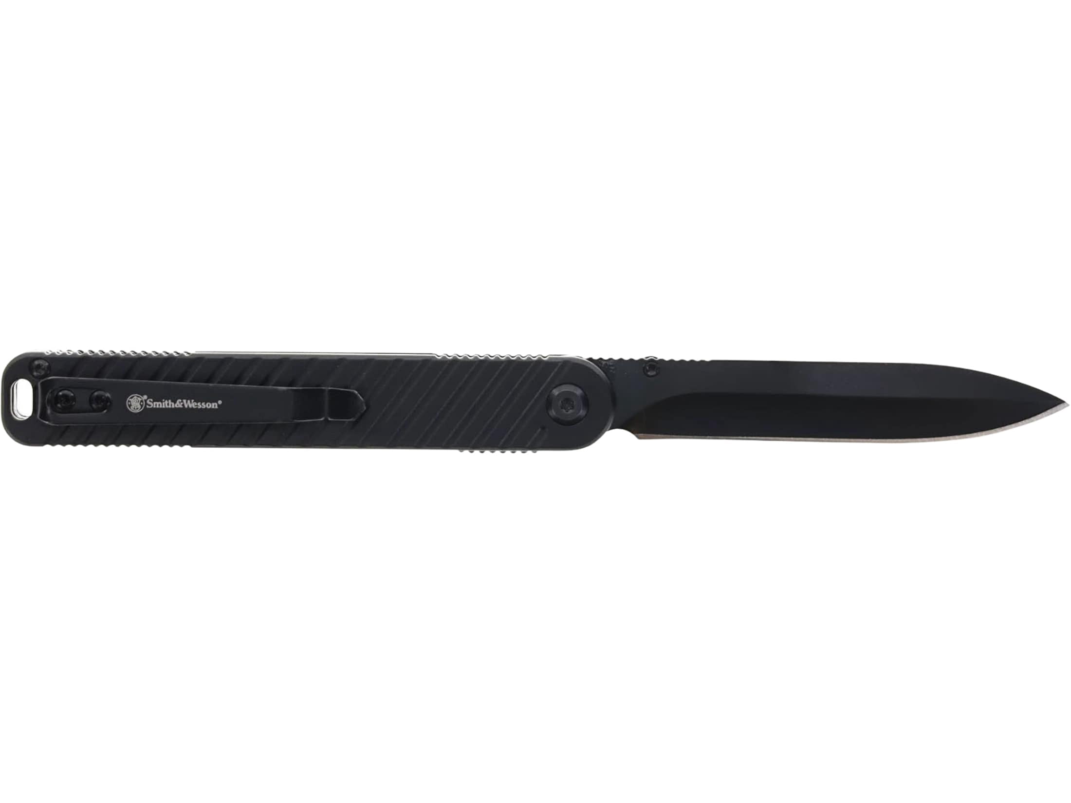 Smith & Wesson Executive 1227056 Pocket Knife 3.5" Spear Point 7Cr13 Black Blade Aluminum Handle Black