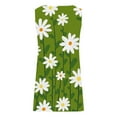 thumbnail image 4 of Puntoco Women dresses for summer Women Printing Summer Sleeveless Pullover Vent Dress Green 8(L), 4 of 4