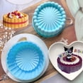 thumbnail image 2 of Leodye 1PCS Sunflower Silicone Cake Mould Multi Fold Baking Pan Safe for Oven Microwave and Refrigerator -6.02x2.36in, 2 of 9