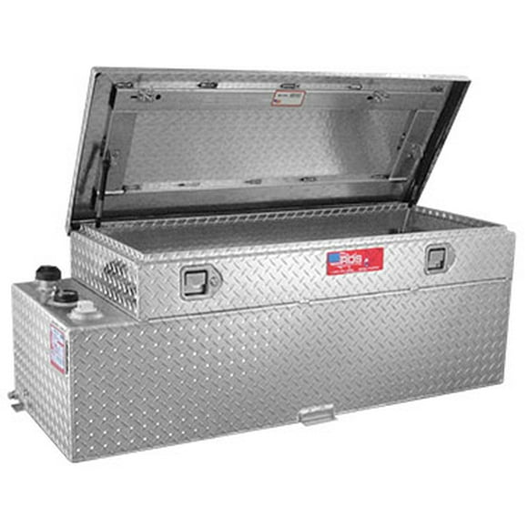 RDS Tanks Liquid Transfer Tank 71788 DOT Approved; Gasoline or Diesel; Combo; 90 Gallon Capacity; Diamond Tread; Aluminum