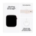 thumbnail image 4 of Apple Watch Serie 10 GPS 42mm con Caja Aluminio Dorado y Correa Deportiva Blanca, 4 of 4