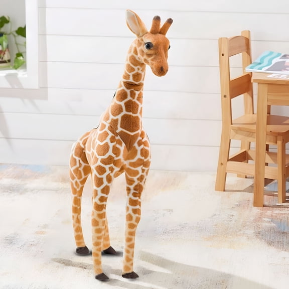 BESTSKY Realistic Giraffe Plush Toy, Soft Stuffed Animal Doll for Kids, Lightweight Nursery Decor & Birthday Gift for Boys Girls