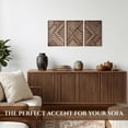 thumbnail image 3 of Modern Wooden Wall Sculptures - Set Of 3 Home Decor Accent Large Art For Living Room  Bedroom Office Easytallation (walnut Medium Direction), 3 of 7