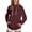 Wine, variant on NinXxx Women's Solid High Collar Hoodie with Side Pockets XL