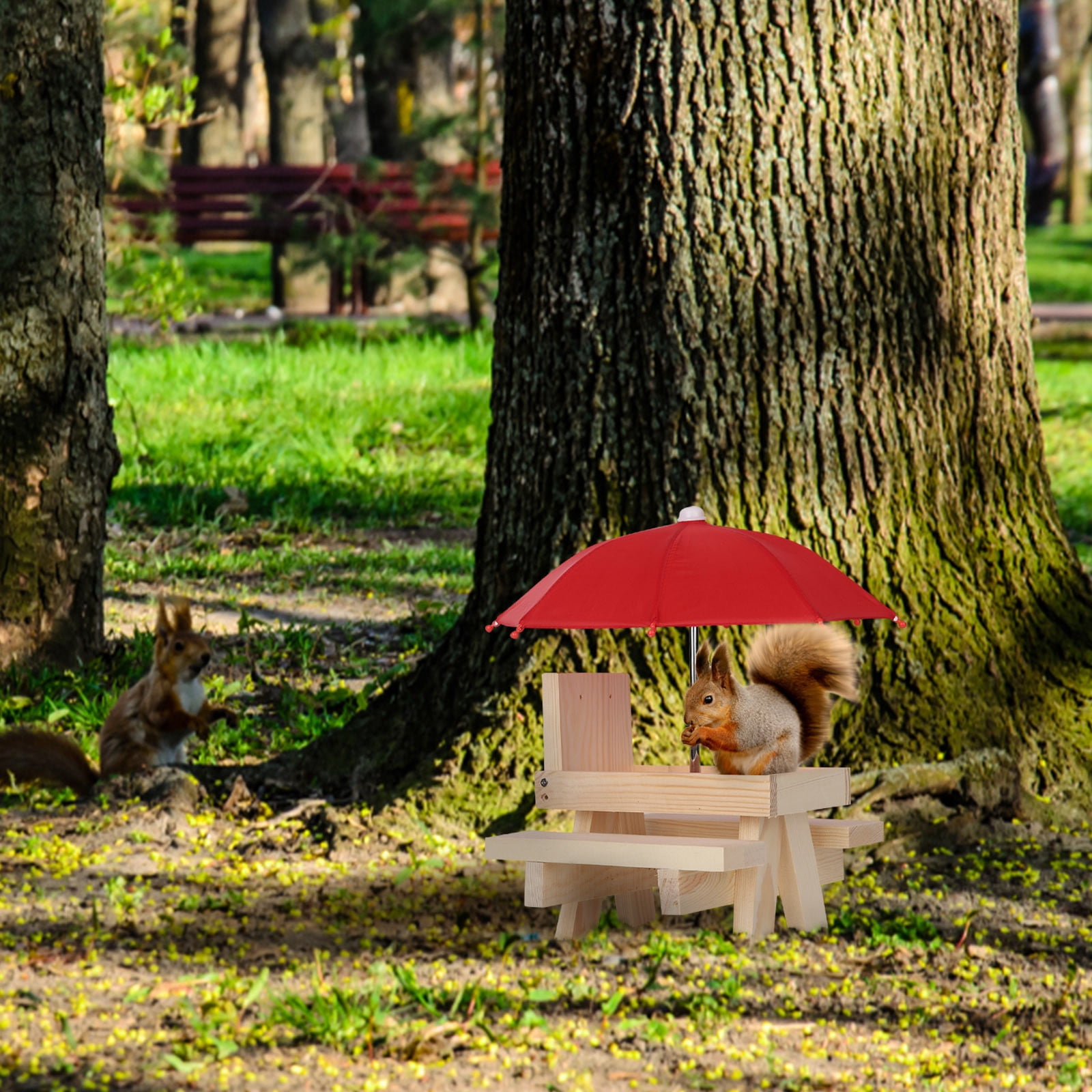 VALSEEL Bird Feeder Feeding Station for Feeding Solid Wood Feeder Feeding Station Nade ofWood Feeder