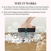 LUMINESS Conture Aerocleanse Facial Massaging Brush, Air Powered Sonic Hair Cleanser