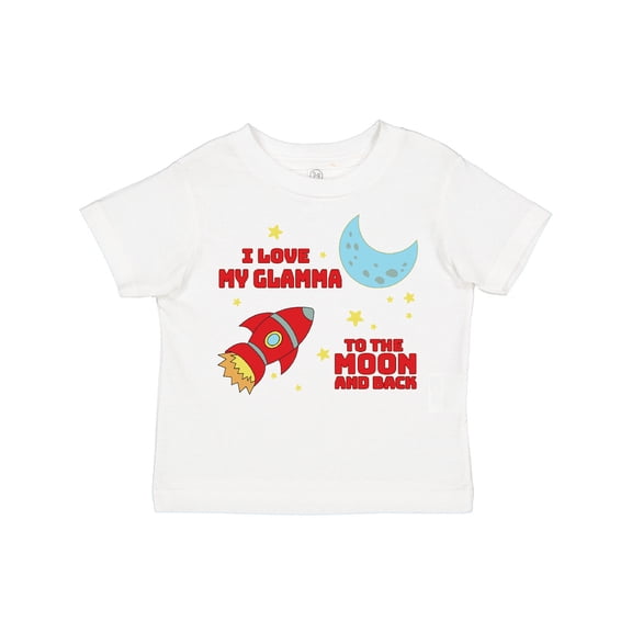 Inktastic I Love My Glamma to the Moon and Back Boys or Girls Toddler T-Shirt