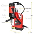 thumbnail image 2 of Mag Drill Press, 1100W/1300W 1.6"/1.57" Boring Diameter Electric Magnetic Drill with Drill Bits,for Industrial Home Improvement Power Magnetic Drill Presses, 2 of 7