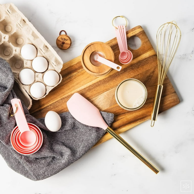 Styled Settings Gold & Pink Silicone Kitchen Utensils Set