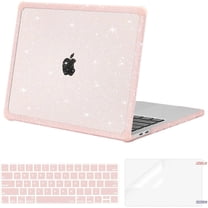 MOSISO Compatible with MacBook Pro 13 inch Case M2 2025-2016 A2338 M1 A2251 A2289 A2159 A1989 A1708 A1706, Anti-Cracking Heavy Duty Glitter TPU Bumper Hard Case&Keyboard Cover&&Screen Film,