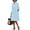 Blue, variant on Chouyatou Women's Spring Summer Button-Down Shirt Dress Loose A-Line Midi Shift Tunic Dress