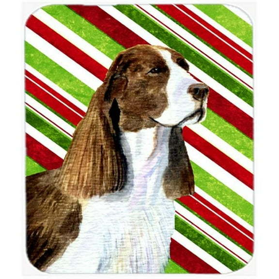 Springer Spaniel Candy Cane Holiday Christmas Mouse Pad, Hot Pad Or Trivet