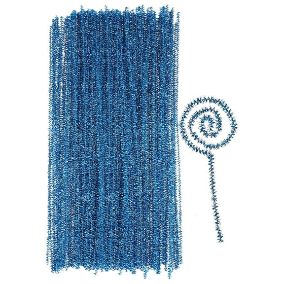 100 Pcs Glitter Strips Craft Supplies Pipe Cleaning Kit Pipe Cleaners Chenille Stem Crafting DIY Accessories Child