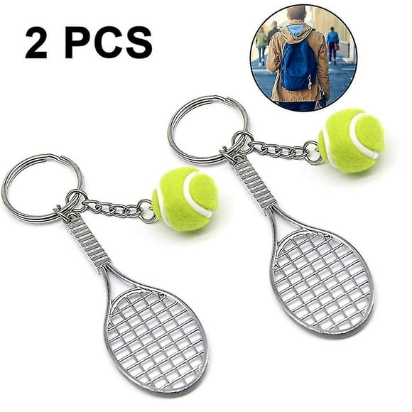 2 llaveros de raqueta de tenis