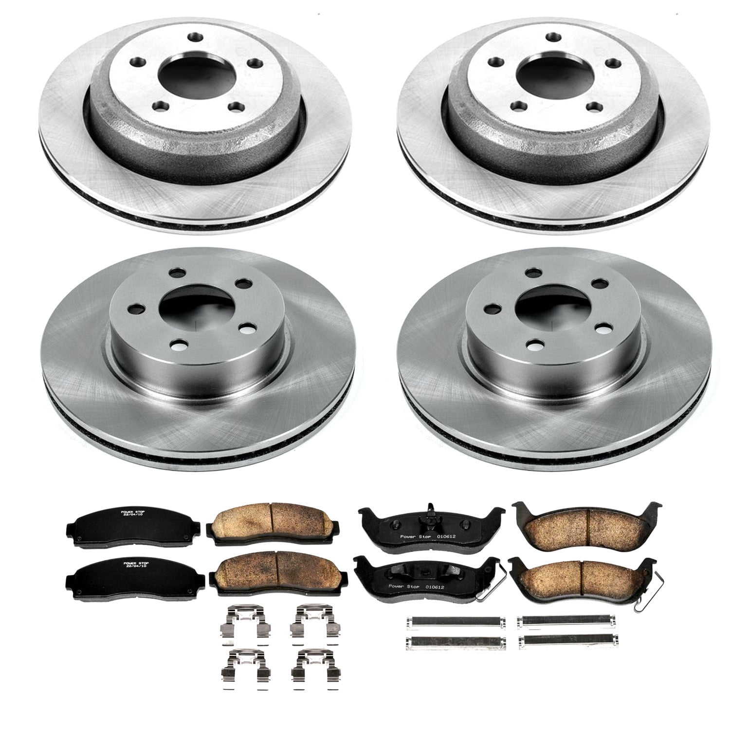 PowerStop Front and Rear Stock Replacement Brake Pad and Rotor Kit Fits: FORD Select Models KOE6273