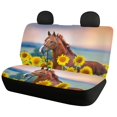 thumbnail image 2 of Xoenoiee Sunflower Horse Print Universal Car Seat Cover Full Set Automotive Accessories Interior Seat Covers Vehicle Seats Protector For Front Seat and Rear Bench, for Truck SUV Cars, 2 of 7