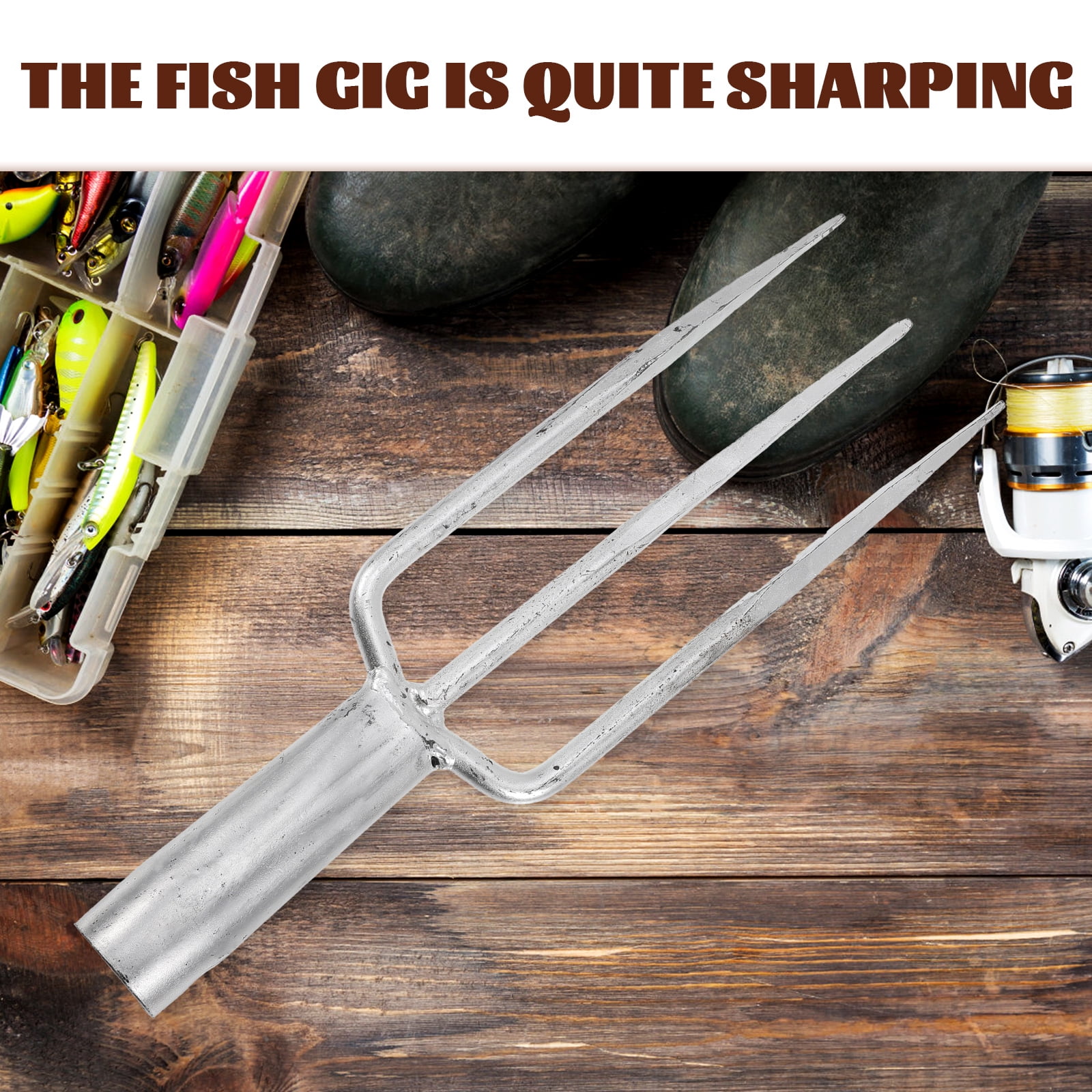 Harpoon For Fishing Stainless Steel 4-Prong Fishing Spear Sharp