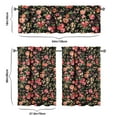 thumbnail image 6 of Pioneer Kitchen Curtains and Valance Set 36 Inch Tier Red Rose with Green Leaf 3 Pieces Set Dining Room Small Curtain Drapes Cafe Curtains Valance for Home Decor Rod Pocket, 6 of 6