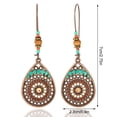 thumbnail image 2 of Minnieouse 1 par de pendientes coloridos estilo bohemio Retro cuenta de gota de agua colgante de oreja pendiente de aro largo accesorios de mujer Ropa, zapatos y accesorios Miscelánea rojo antiguo, 2 of 6