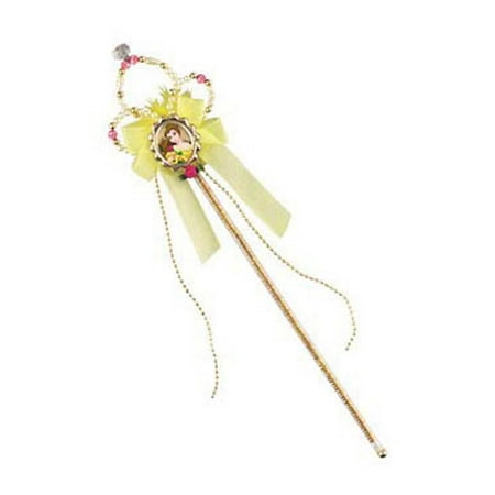 Costume Fairy Princess Belle Queen Gold Magic Wand Scepter with Ribbons
