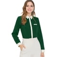 thumbnail image 1 of INSPIRE CHIC Chemise de Travail à Manches Longues pour Femmes à Blocs de Couleur, 1 of 6