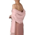 thumbnail image 5 of ManxiVoo Women's Imitation Wrap Evening Gown Shawl Long Scarf Soft Lightweight Elegant Accessory for Special Occasions and Formal Events Pink, 5 of 7