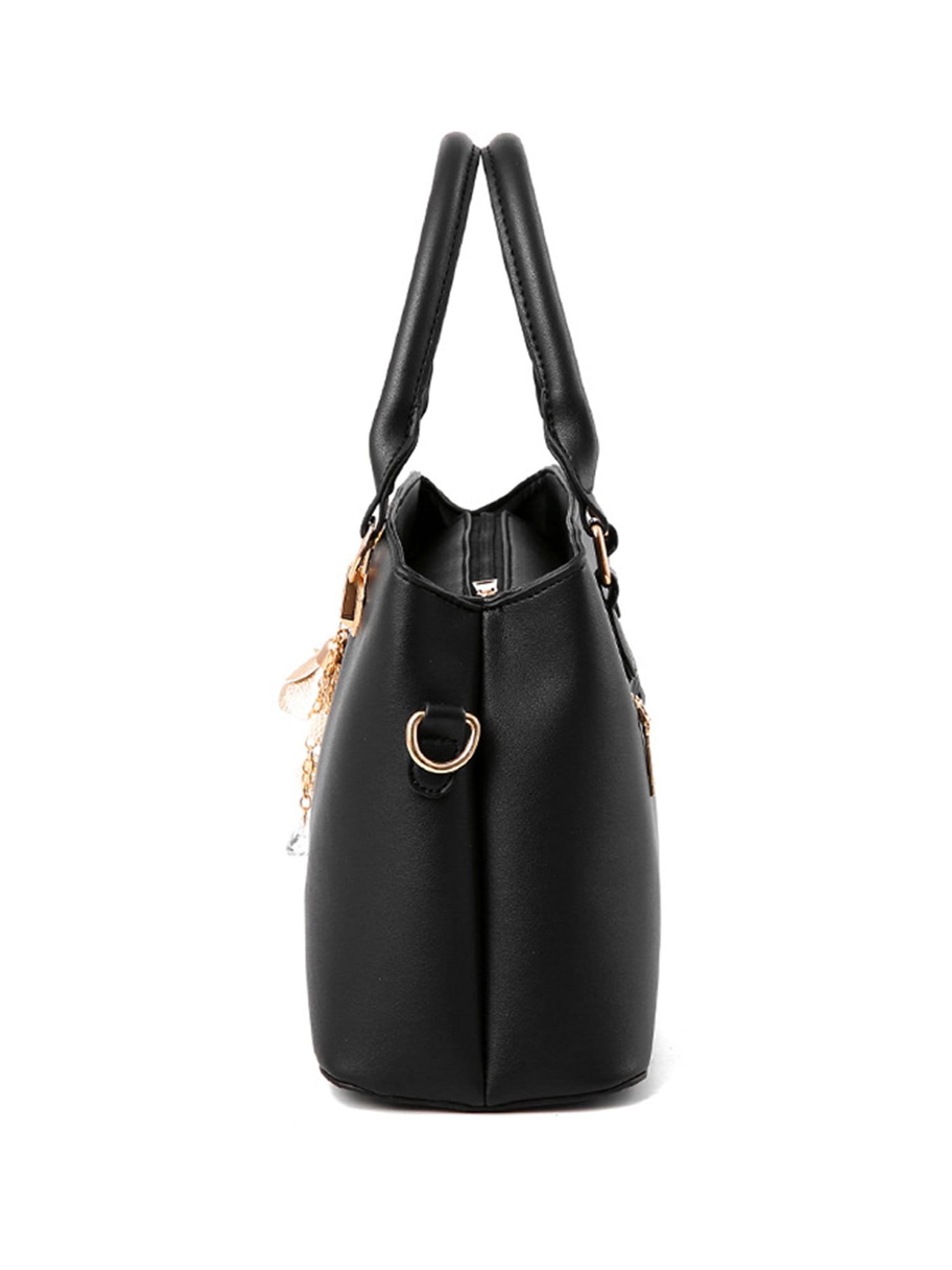 Frontwalk Women Handbag Top Handle Tote Bag Designer Chain Shoulder Bags  Large Capacity Ladies Black
