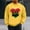 Yellow, variant on QUNYINEY Crew Neck Men Sweatshirts Casual Black History Month Black Long Sleeve Tops Drop Shoulder Loose Pullover Sweatshirts