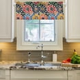 thumbnail image 2 of Yayeee Kitchen Valance Rod Pocket 54" x 18" Living Room Window Curtain, Dark Floral, 2 of 6
